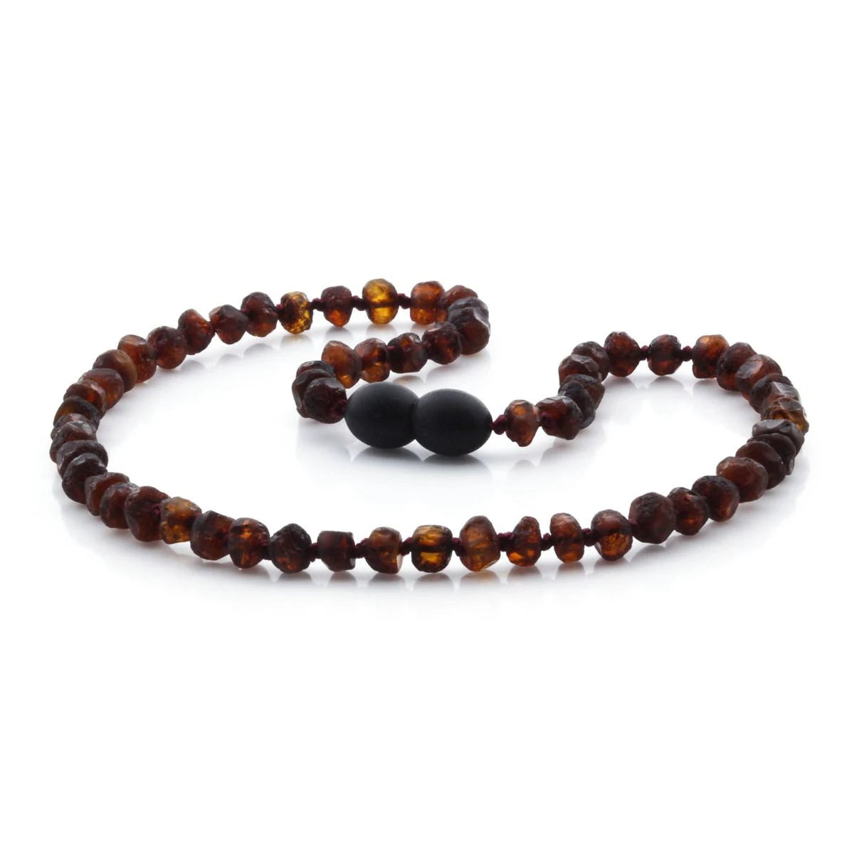 Baltic Amber Teething Necklace. Roundel Cognac 5mm - RO24