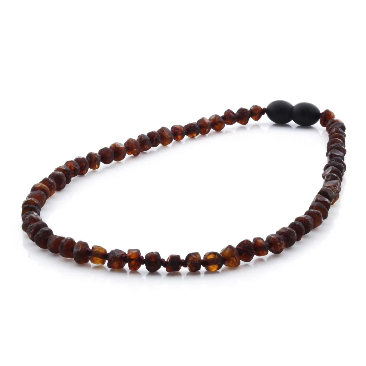 Baltic Amber Teething Necklace. Roundel Cognac 5mm - RO24