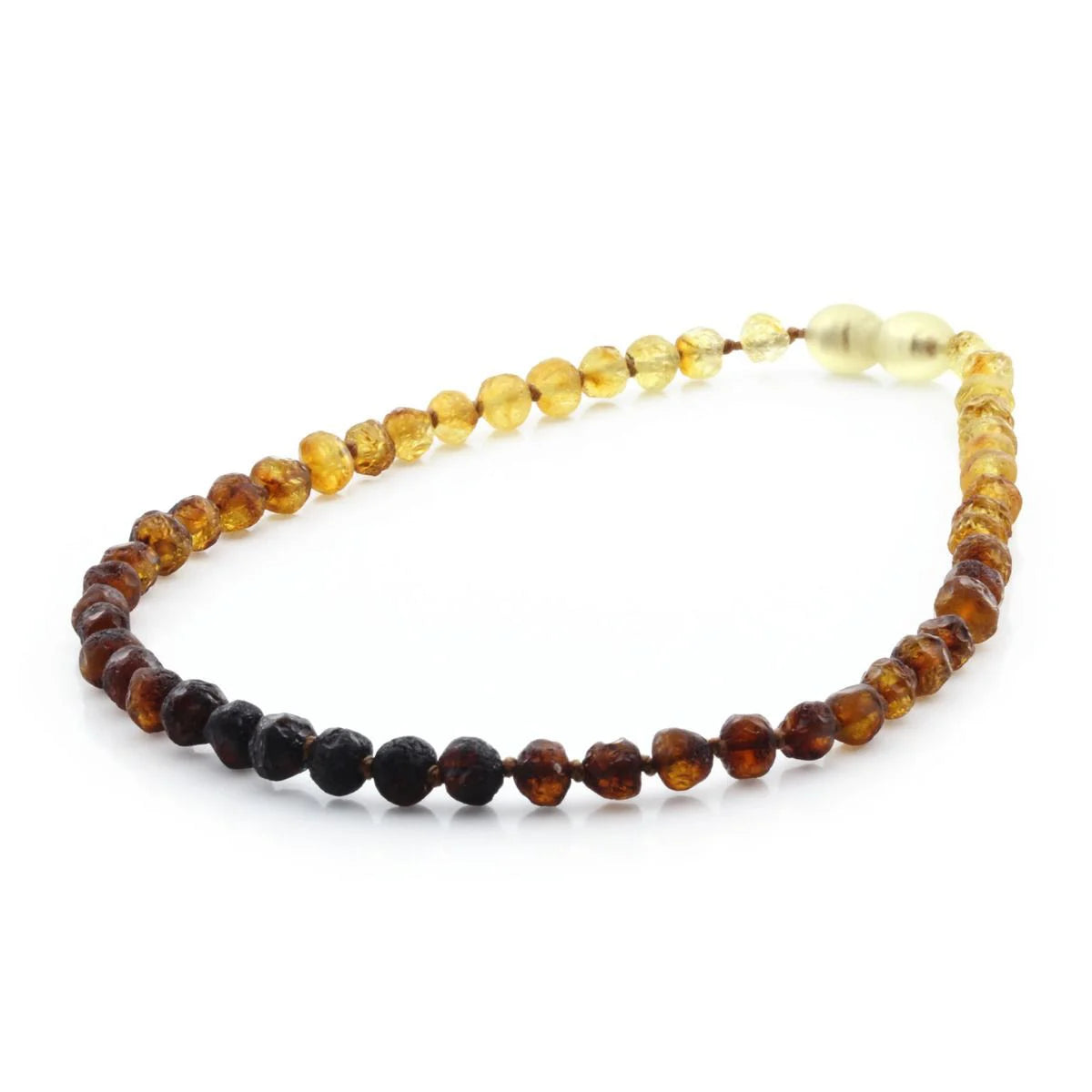 Baltic Amber Teething Necklace. Baroque Rainbow 5mm - RO17