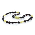 Black Baltic amber baby necklace, 33cm