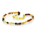 Multicolour Baltic amber baby necklace, 32cm