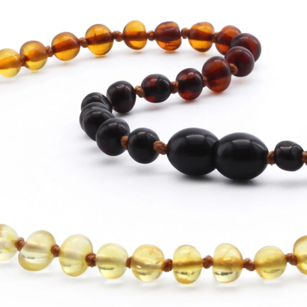 ADULT BALTIC AMBER NECKLACE. BAROQUE RAINBOW II 5X4 MM