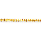 Baltic Amber Teething Necklace. Roundel Light Cognac 5mm - RO4