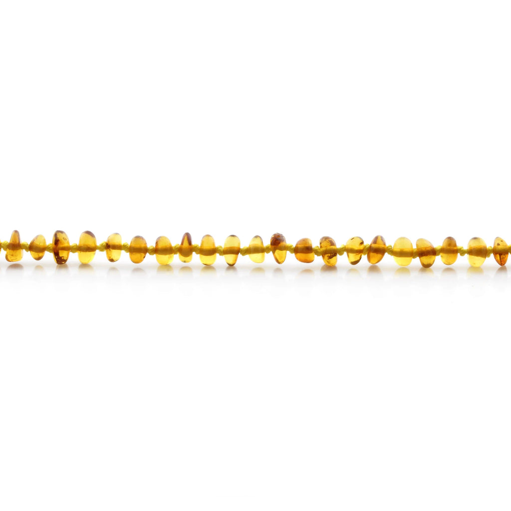 Baltic Amber Teething Bracelet. Roundel Light Cognac 5mm - RO25