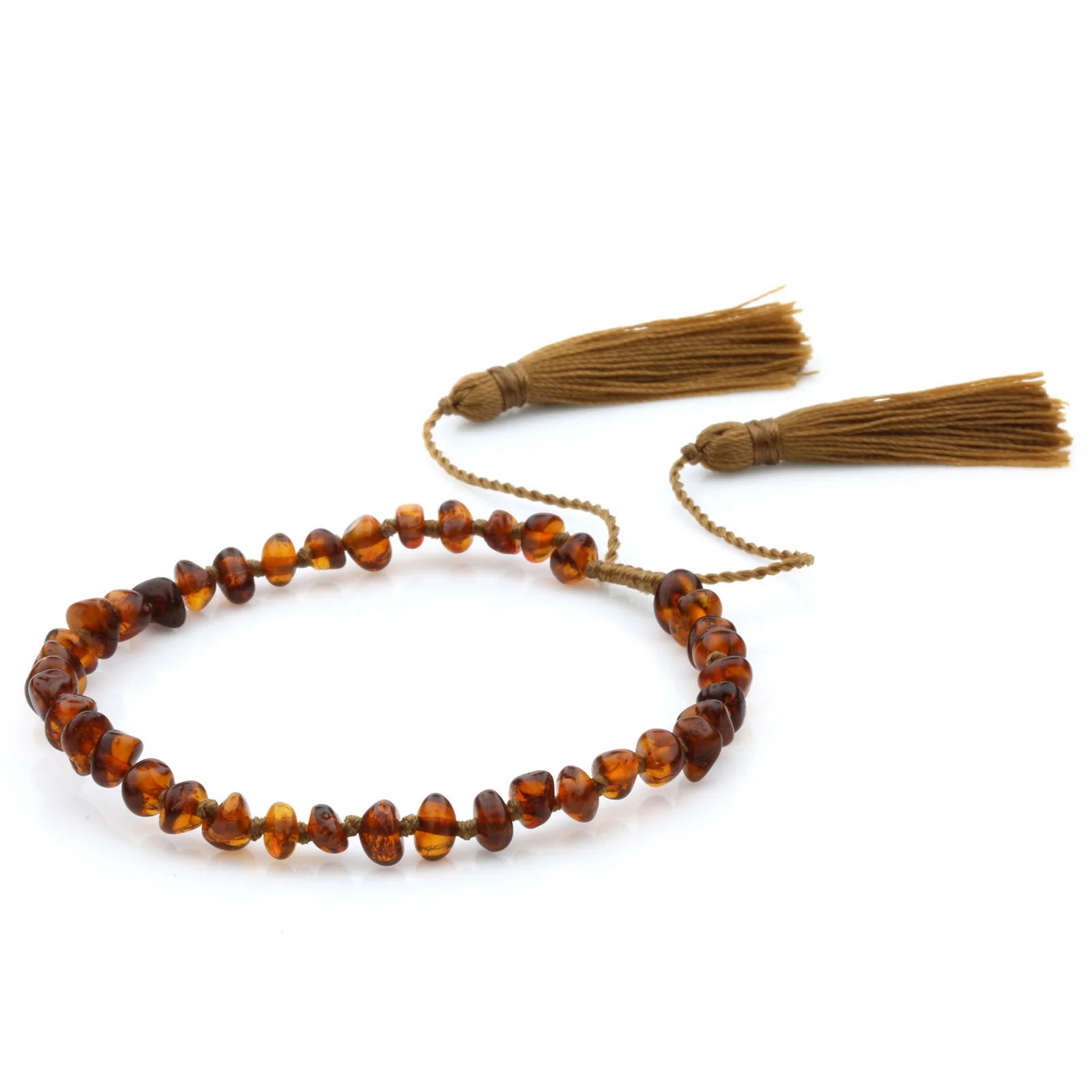 NATURAL BALTIC AMBER TASSEL BRACELET for Adult. TSL05