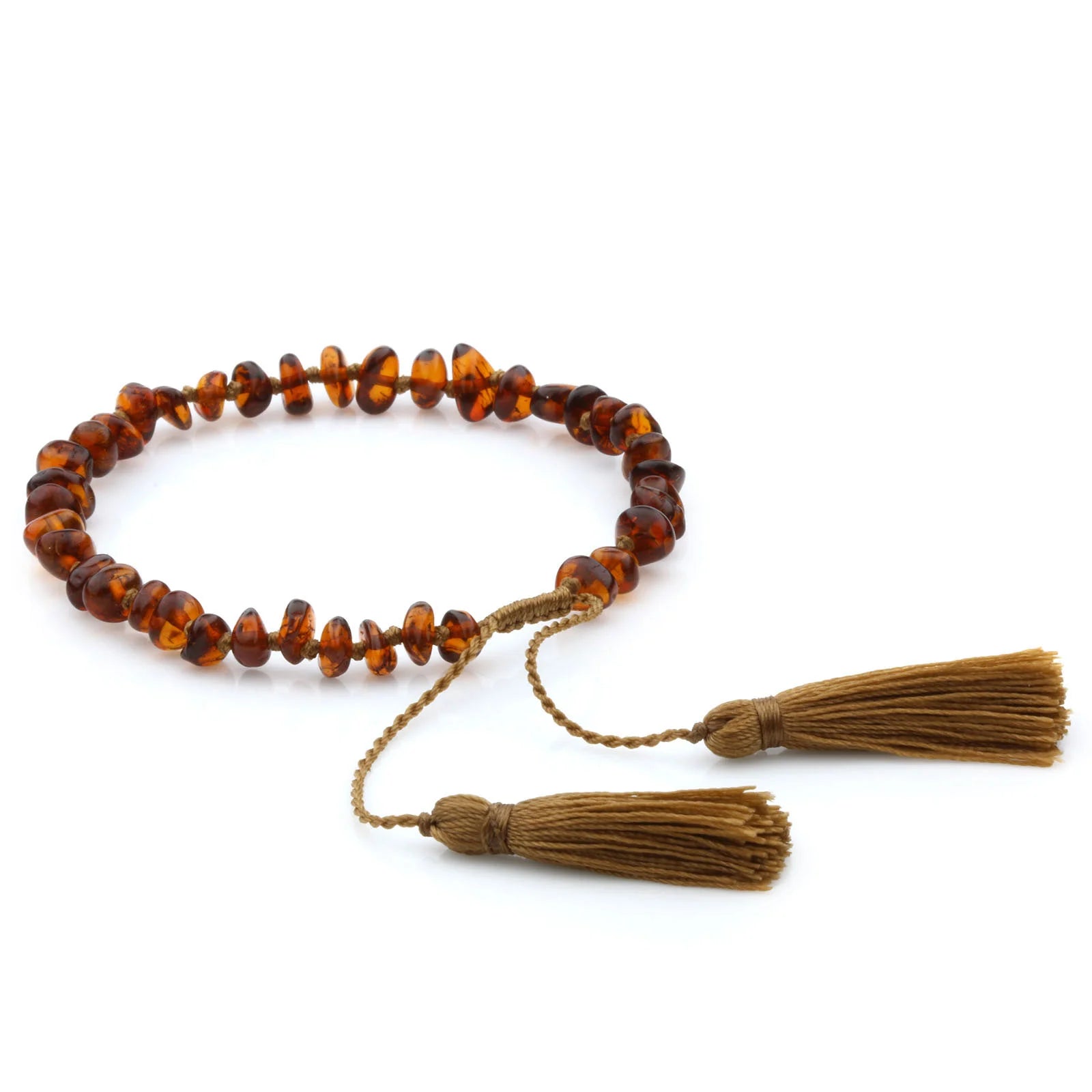 NATURAL BALTIC AMBER TASSEL BRACELET for Adult. TSL06