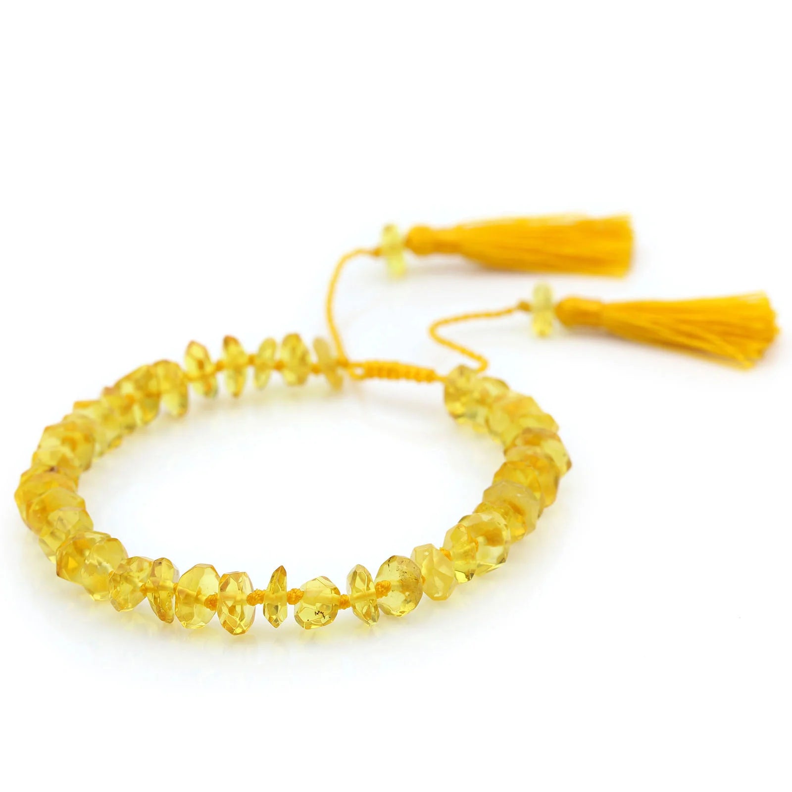 NATURAL BALTIC AMBER TASSEL BRACELET for Adult. TSL11