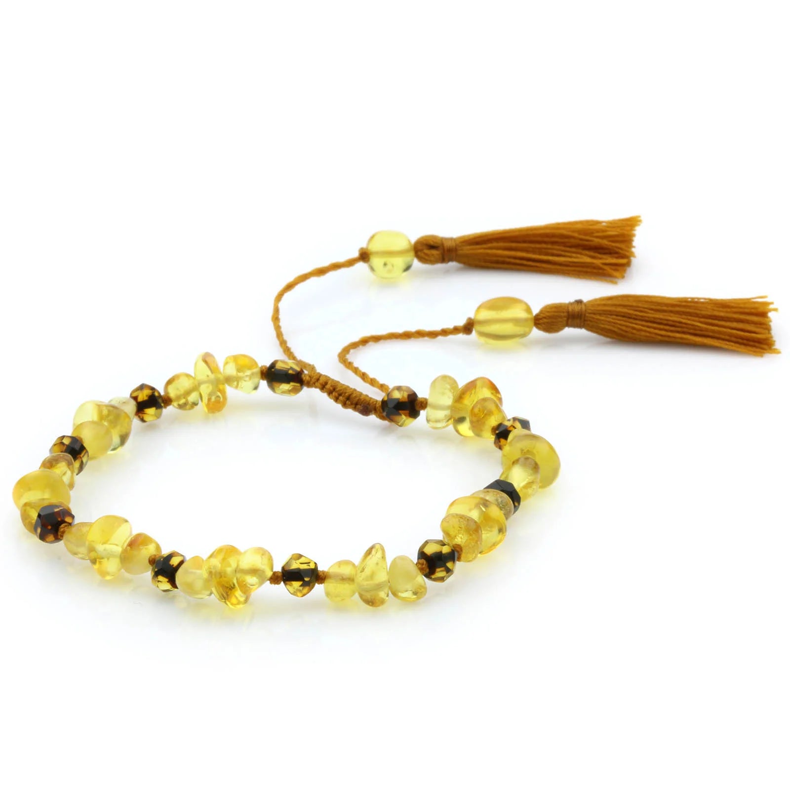 NATURAL BALTIC AMBER TASSEL BRACELET for Adult. TSL15