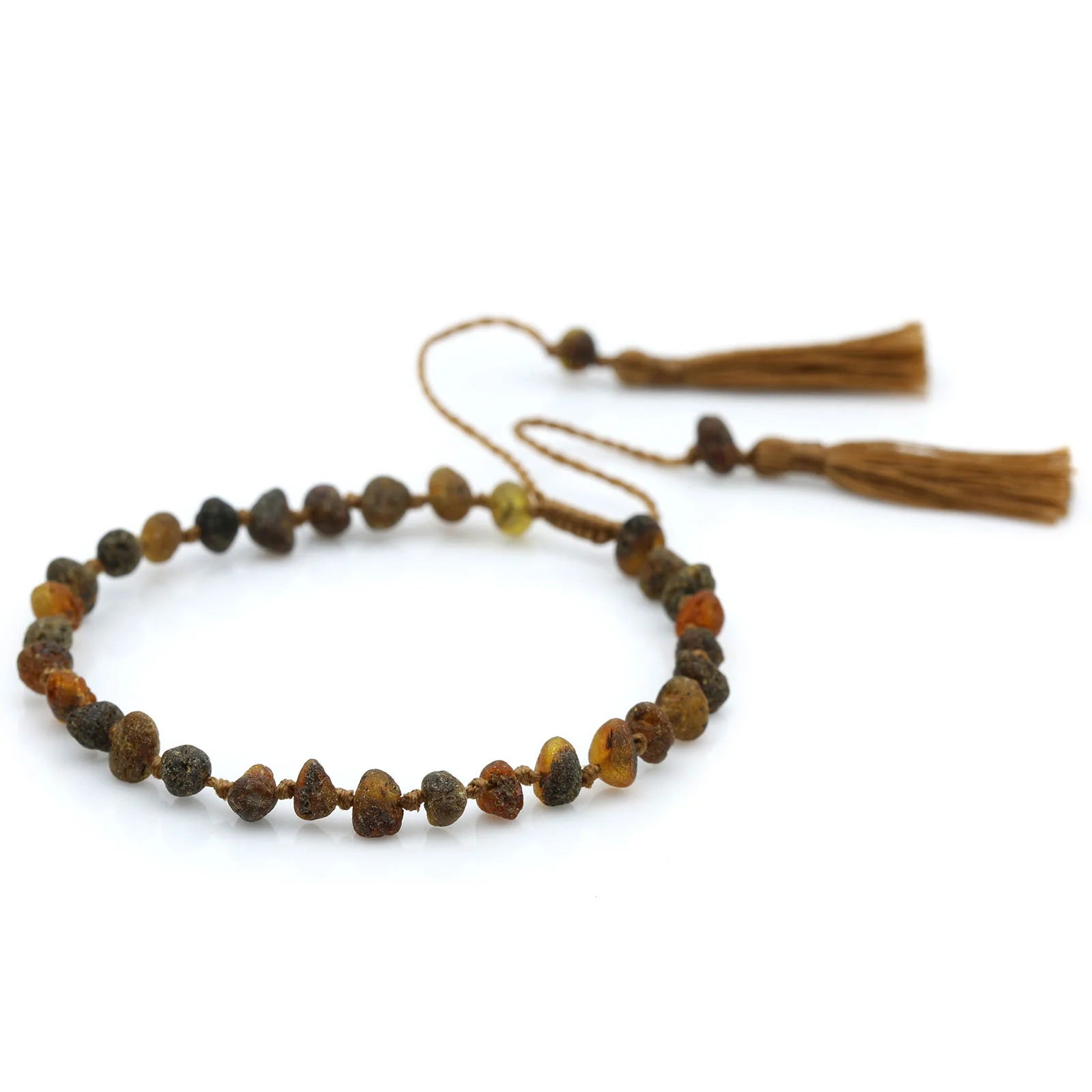 NATURAL BALTIC AMBER TASSEL BRACELET for Adult. TSL17