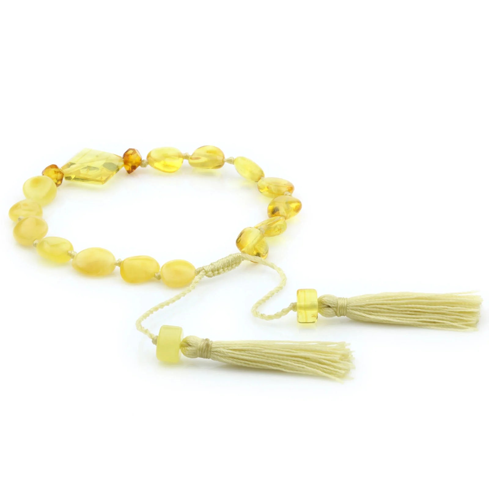 NATURAL BALTIC AMBER TASSEL BRACELET for Adult. TSL24