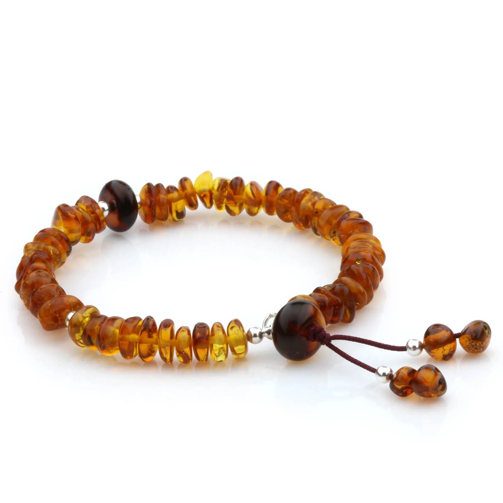 NATURAL BALTIC AMBER TASSEL BRACELET for Adult. TSL31