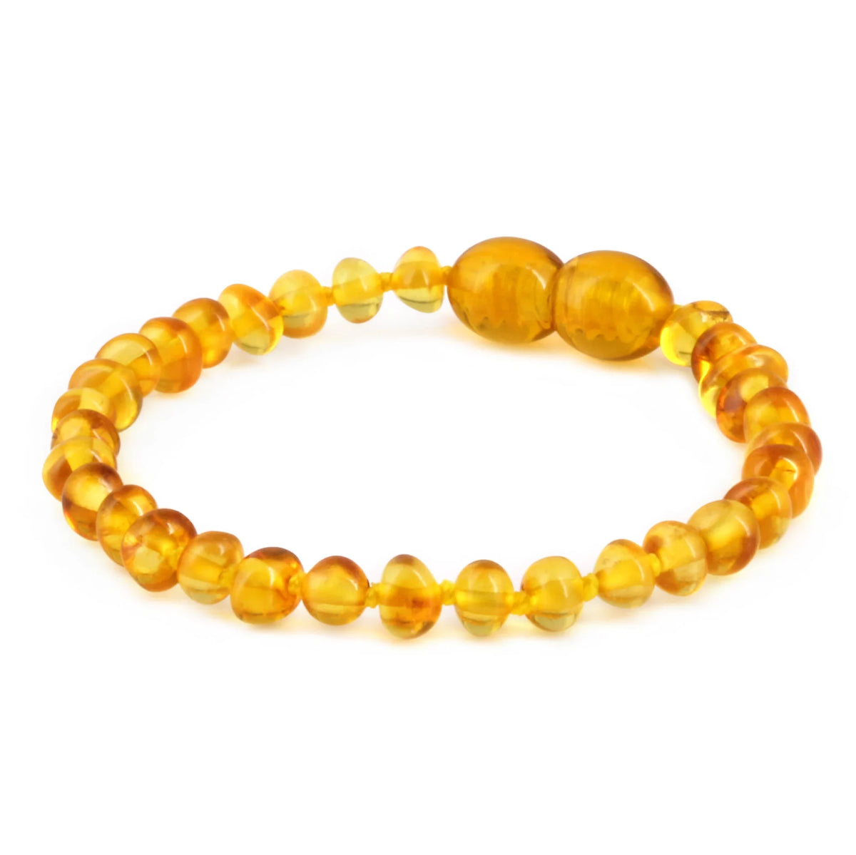 Honey Baltic amber baroque baby bracelet, 14cm