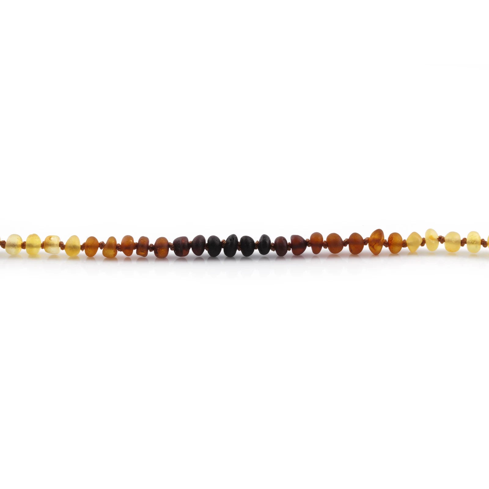 Baltic Amber Teething Bracelet. Roundel Rainbow 5mm - RO47