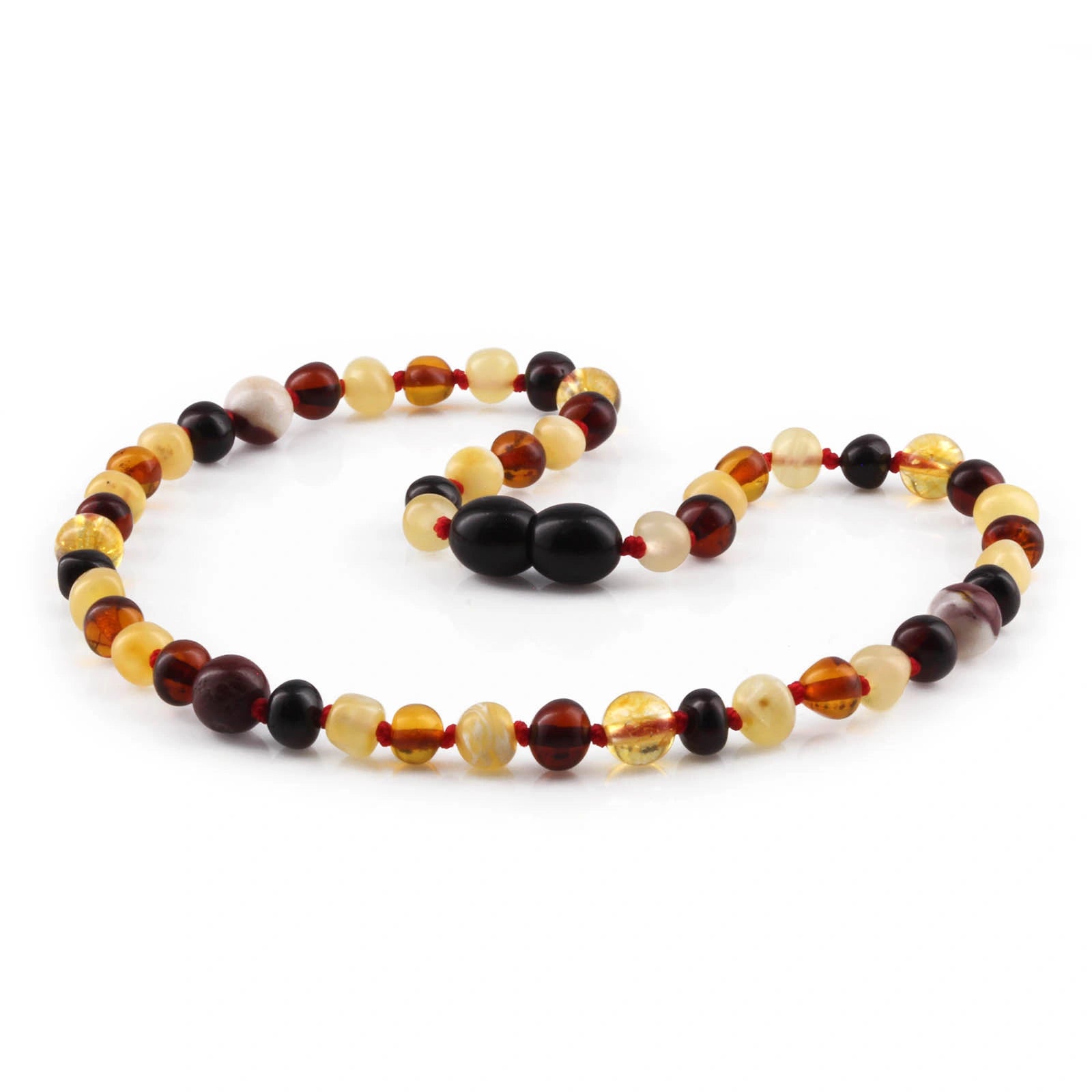 BALTIC AMBER & MOOKAITE TEETHING NECKLACE. LIMITED EDITION. XLE27