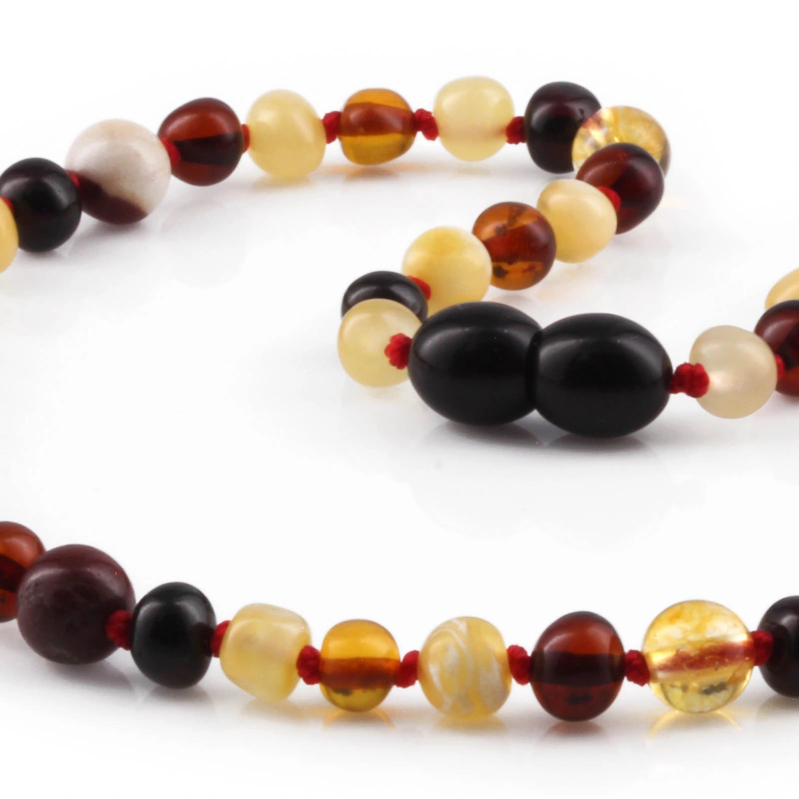 BALTIC AMBER & MOOKAITE TEETHING NECKLACE. LIMITED EDITION. XLE27