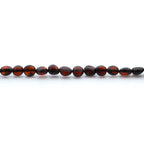 Adult Baltic Amber Bracelet & Gold Plated 925 Sterling Silver 18cm. Olive 6x5mm. GC01