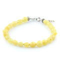 Adult Baltic Amber & 925 Sterling Silver Clasp Bracelet 18cm. SB98