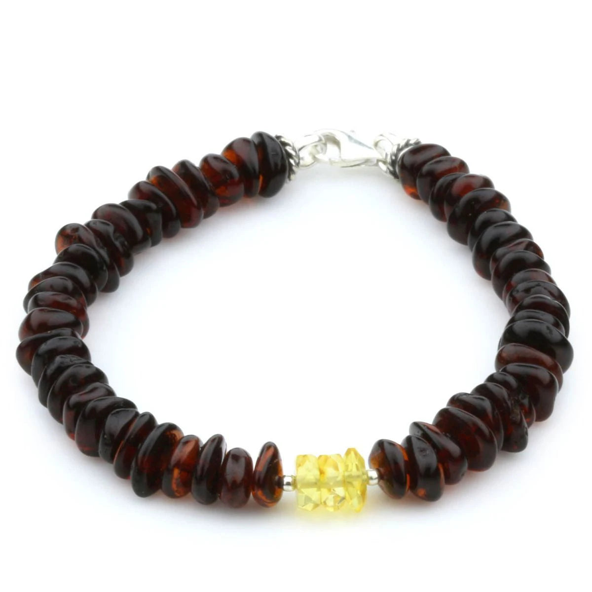 NATURAL BALTIC AMBER WOOD TURQUOISE 925 STERLING SILVER BRACELET. SPT100