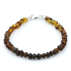 NATURAL BALTIC AMBER 925 STERLING SILVER BRACELET. SPT33