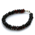 Adult Baltic Amber & 925 Sterling Silver Clasp Bracelet 18cm. SB10