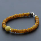 Adult Baltic Amber & 925 Sterling Silver Clasp Bracelet 5mm 18cm. SB120