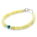 Adult Baltic Amber & 925 Sterling Silver Clasp Bracelet 5mm 19cm. SB136