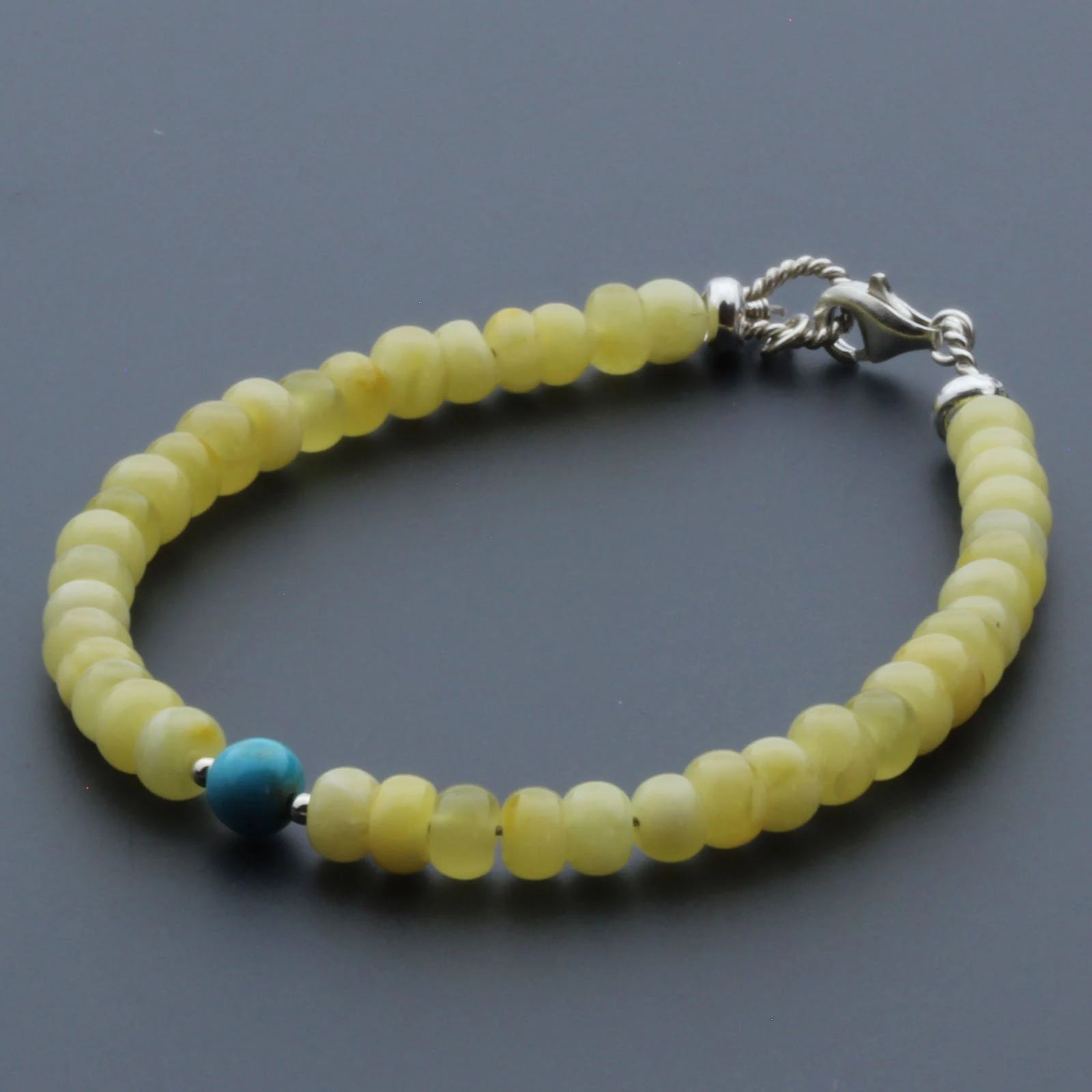 Adult Baltic Amber & 925 Sterling Silver Clasp Bracelet 5mm 19cm. SB136