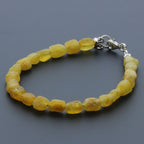 Adult Baltic Amber & 925 Sterling Silver Clasp Bracelet 6mm 19cm. SB131