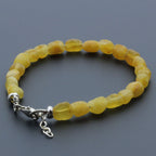 Adult Baltic Amber & 925 Sterling Silver Clasp Bracelet 6mm 19cm. SB131