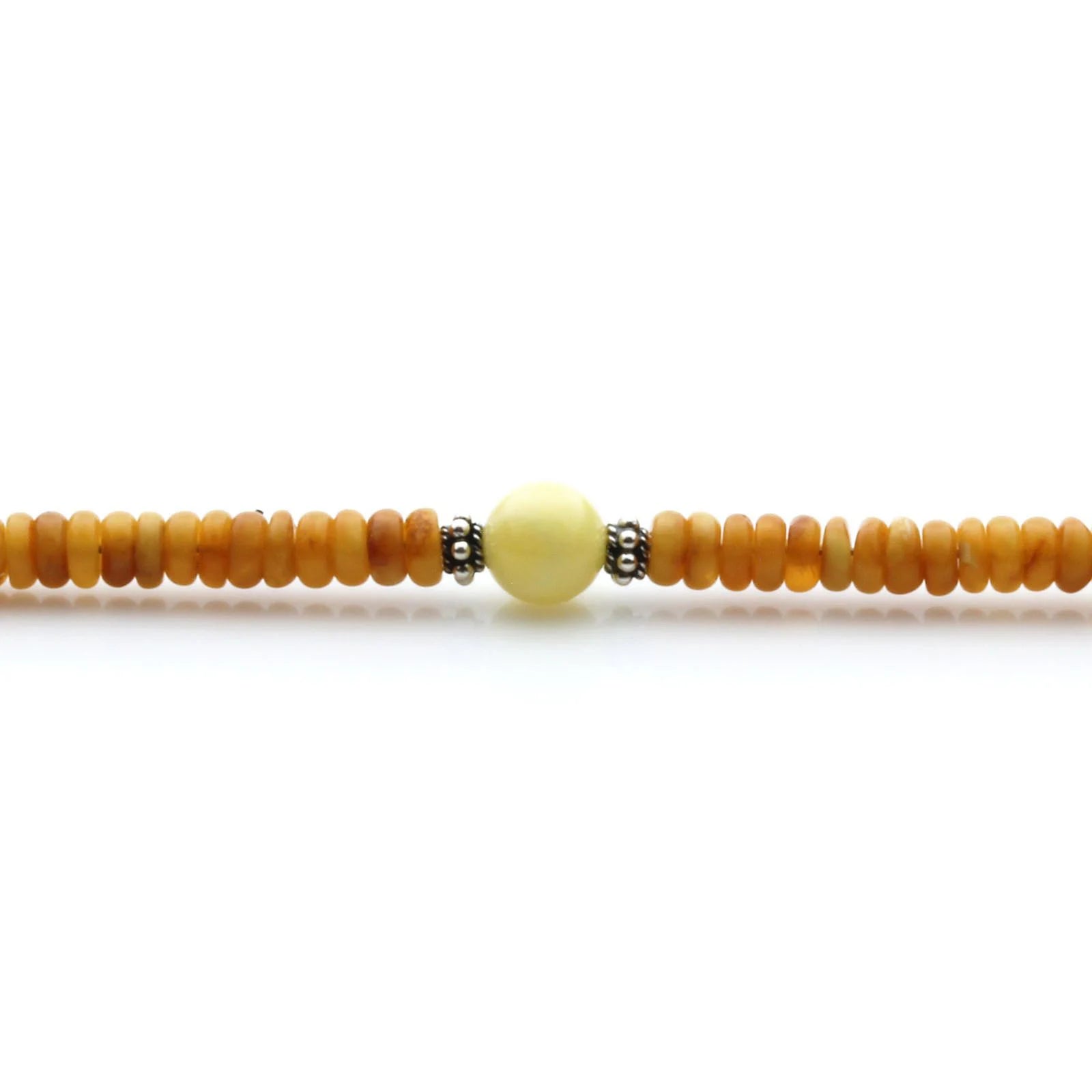 Adult Baltic Amber & 925 Sterling Silver Clasp Bracelet 5mm 18cm. SB124