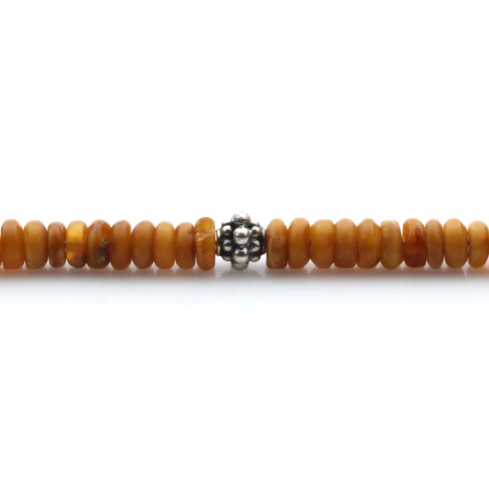 Adult Baltic Amber & 925 Sterling Silver Clasp Bracelet 5mm 19cm. SB130