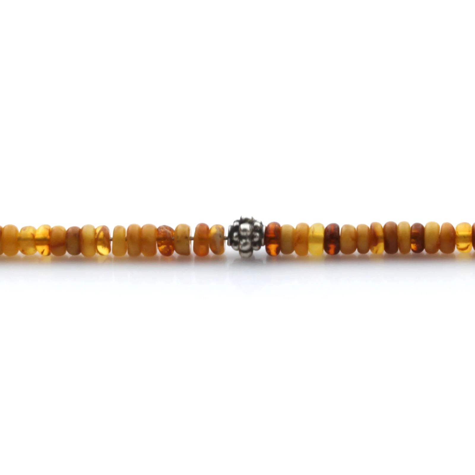 Adult Baltic Amber & 925 Sterling Silver Clasp Bracelet 19cm. SB107