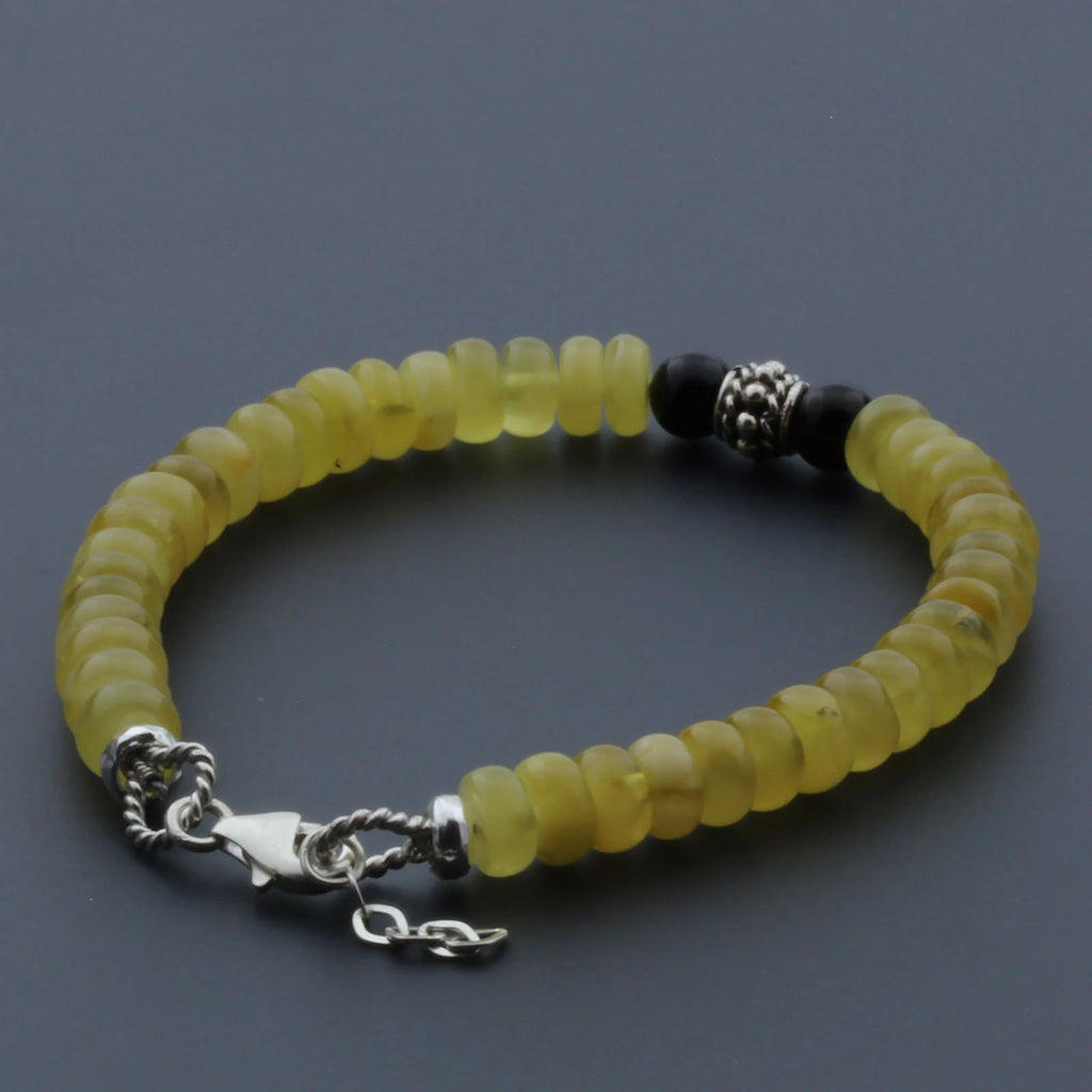 Adult Baltic Amber & 925 Sterling Silver Clasp Bracelet 18cm. SB109