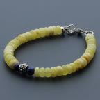 Adult Baltic Amber & 925 Sterling Silver Clasp Bracelet 6mm 18cm. SB128