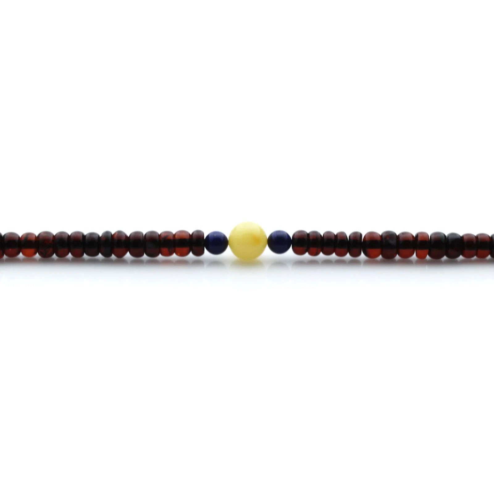 Adult Baltic Amber & 925 Sterling Silver Clasp Bracelet 18cm. SB118