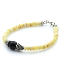 Adult Baltic Amber & 925 Sterling Silver Clasp Bracelet 18cm. SB106
