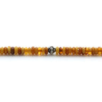 Adult Baltic Amber & 925 Sterling Silver Clasp Bracelet 5mm 20cm. SB119