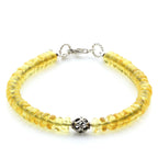 Adult Baltic Amber & 925 Sterling Silver Clasp Bracelet 18cm. SB111