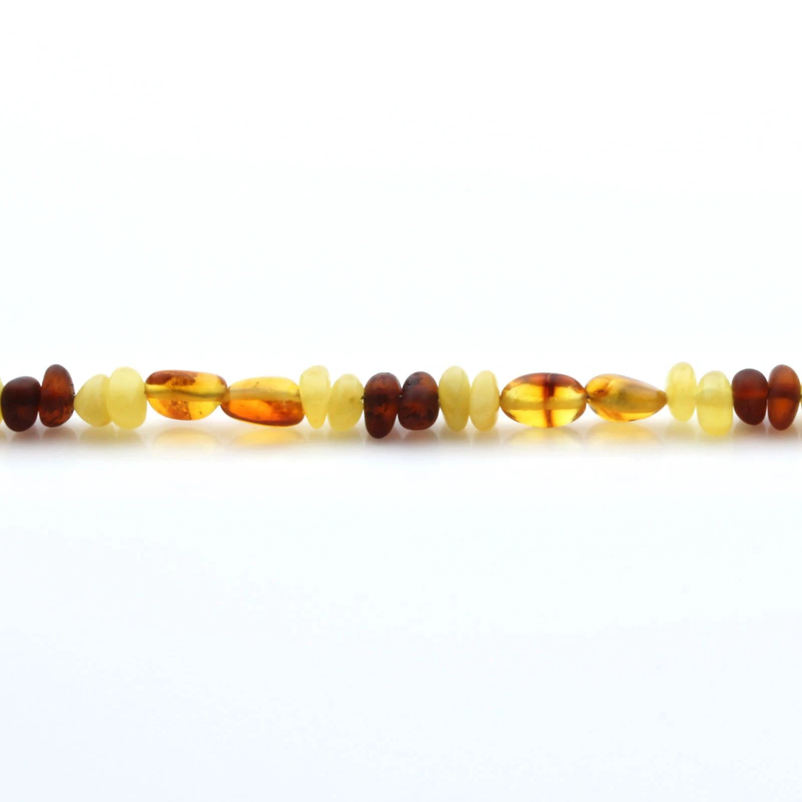 Adult Baltic Amber Bracelet & 925 Sterling Silver Clasp 18cm. LE04