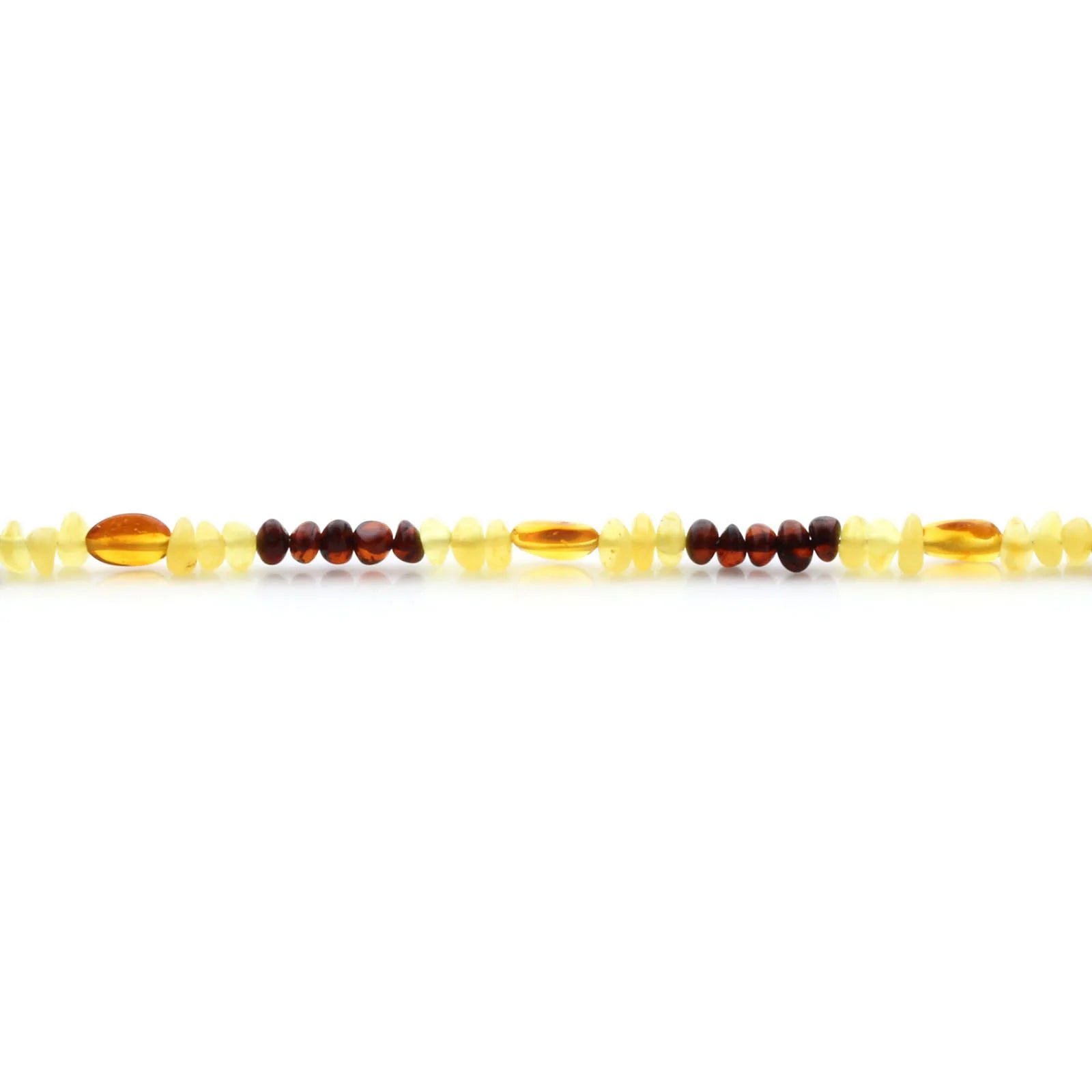 Adult Baltic Amber Necklace & 925 Sterling Silver Clasp 45cm. LE21