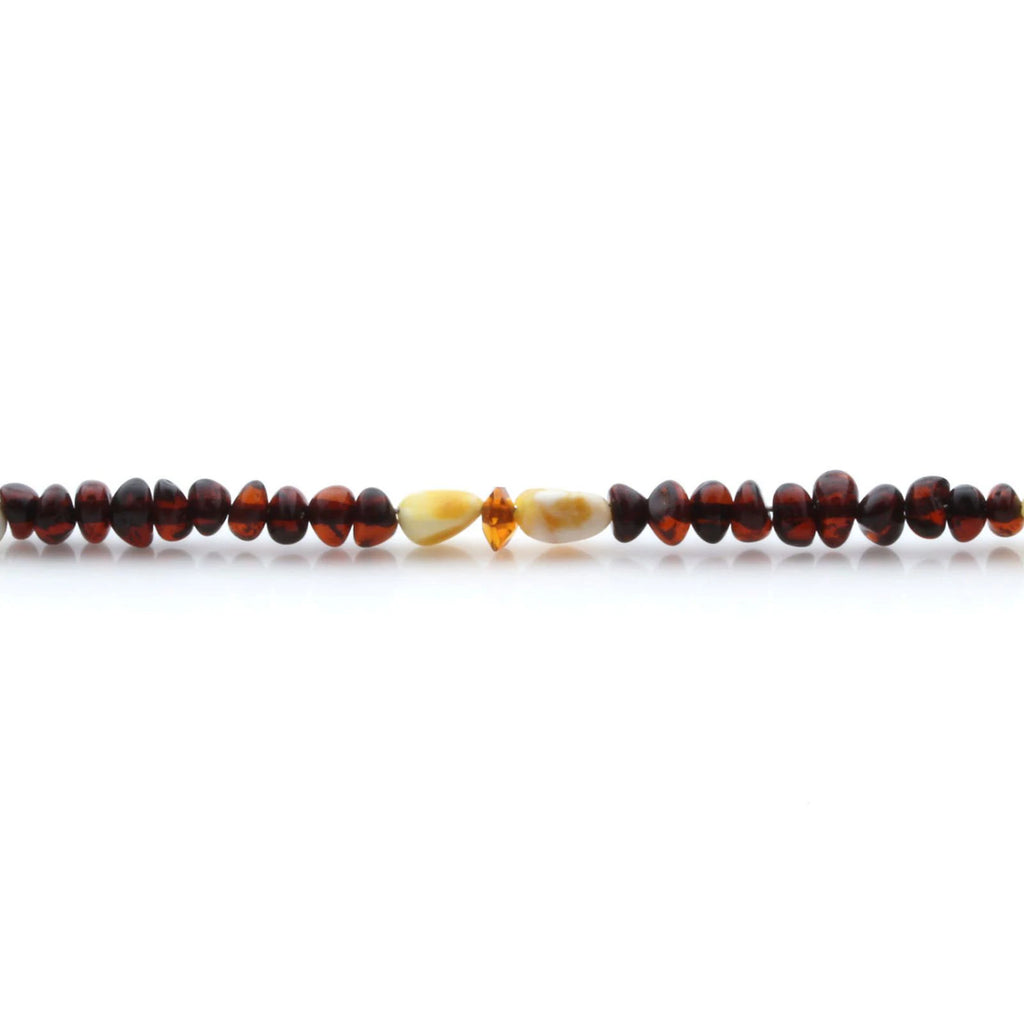 Adult Baltic Amber Bracelet & 925 Sterling Silver Clasp 18cm. LE31