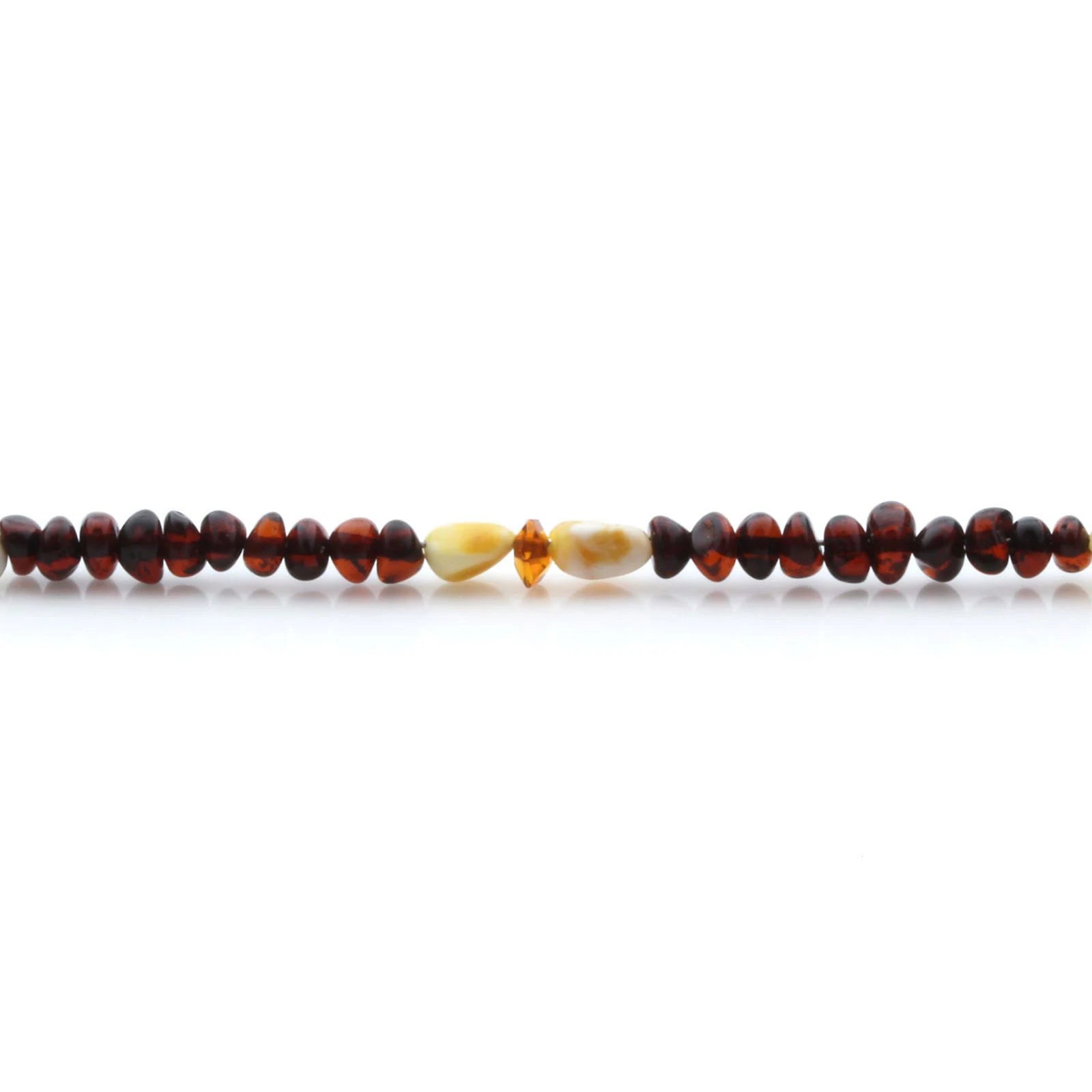 Adult Baltic Amber Bracelet & 925 Sterling Silver Clasp 18cm. LE31