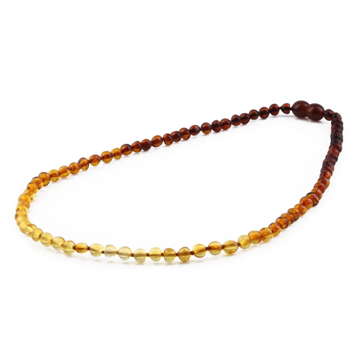 Adult Baltic Amber Necklace. Baroque Rainbow 5mm - BA136