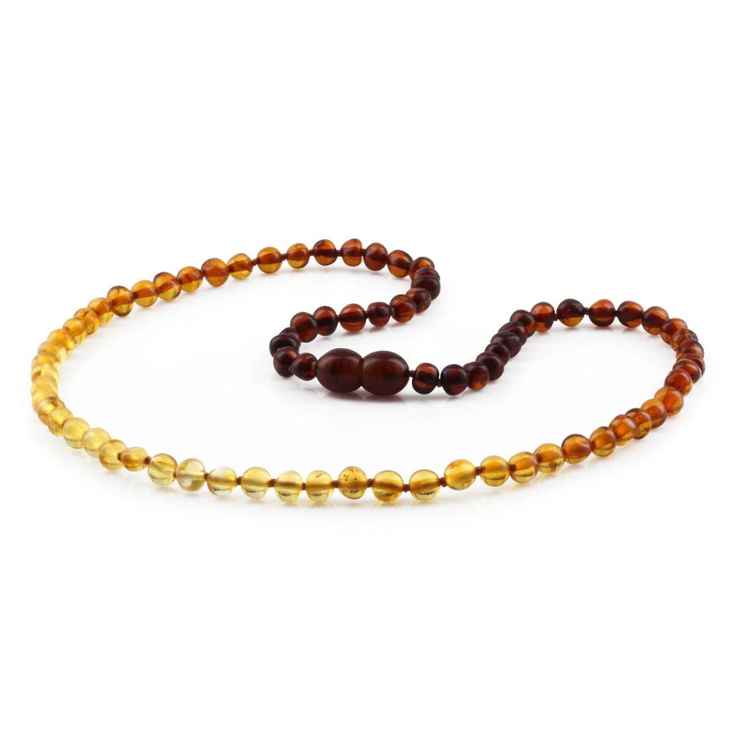 Adult Baltic Amber Necklace. Baroque Rainbow 5mm - BA136