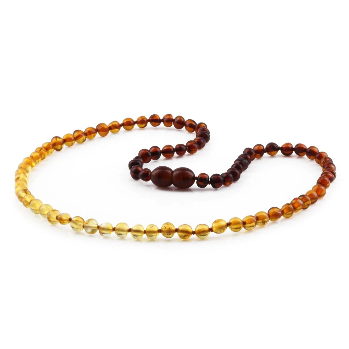 Adult Baltic Amber Necklace. Baroque Rainbow 5mm - BA136