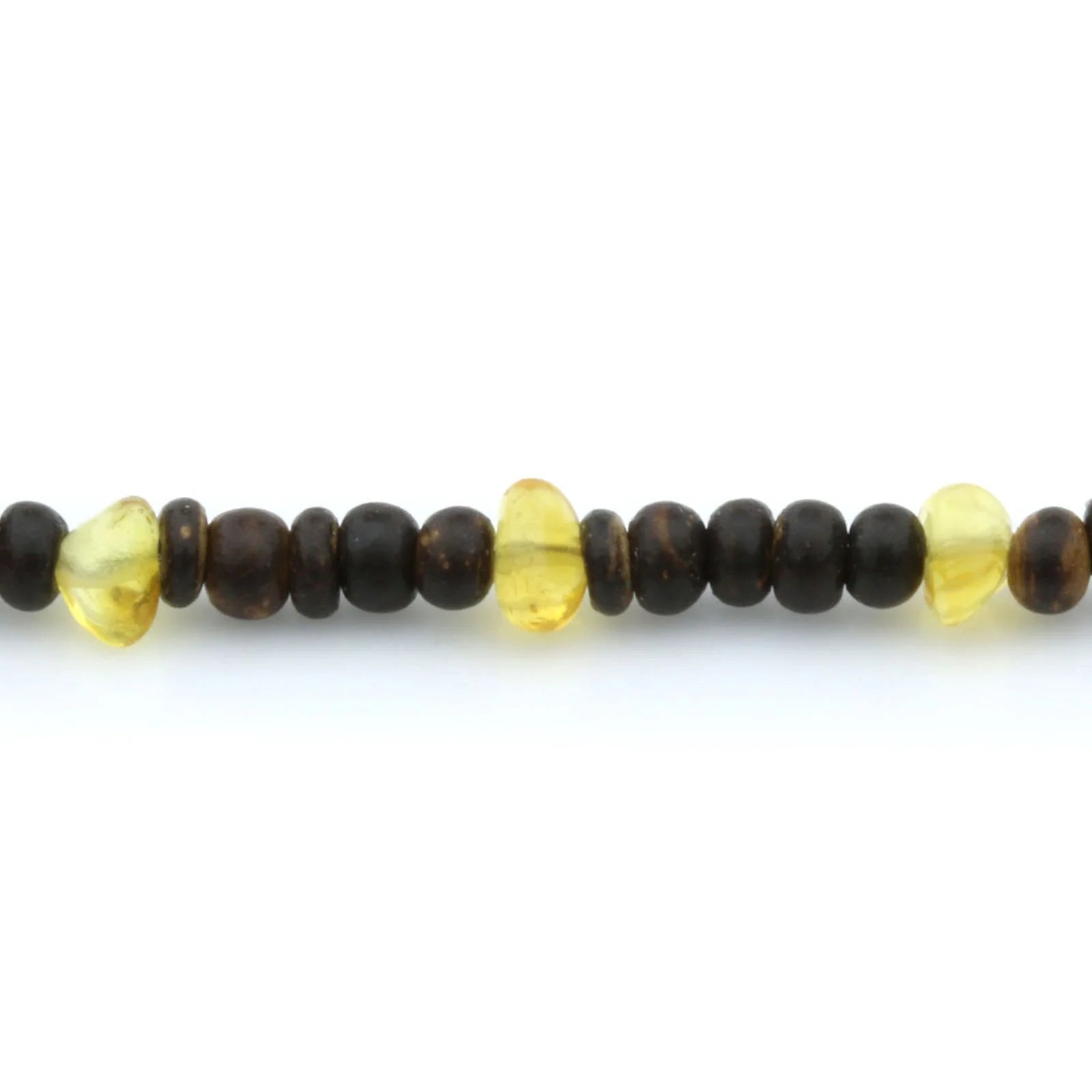 ADULT BALTIC AMBER WOOD 925 STERLING SILVER NECKLACE. SPT08