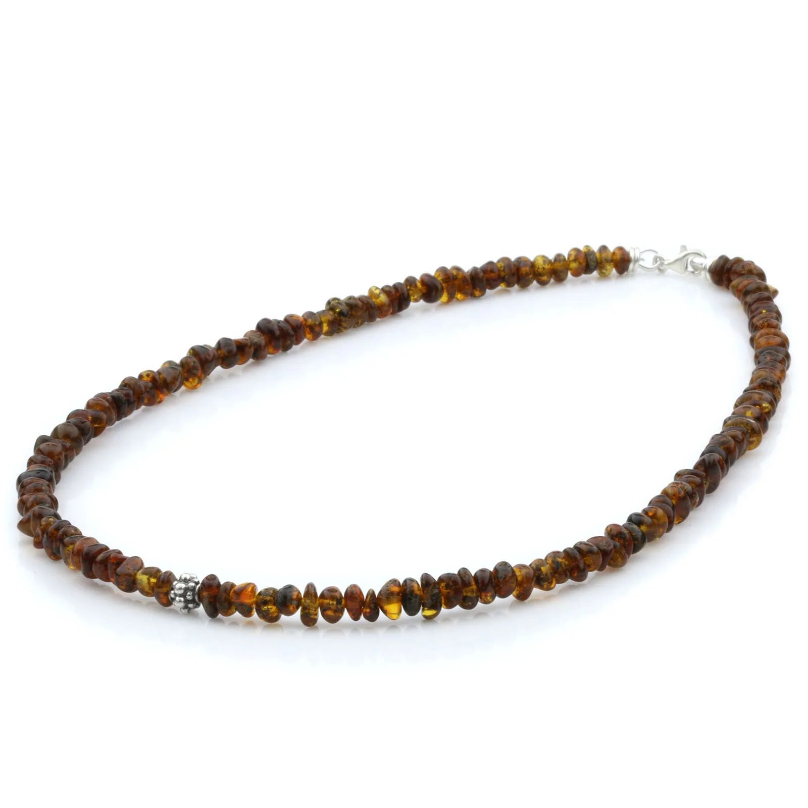 ADULT BALTIC AMBER 925 STERLING SILVER NECKLACE. SPT36