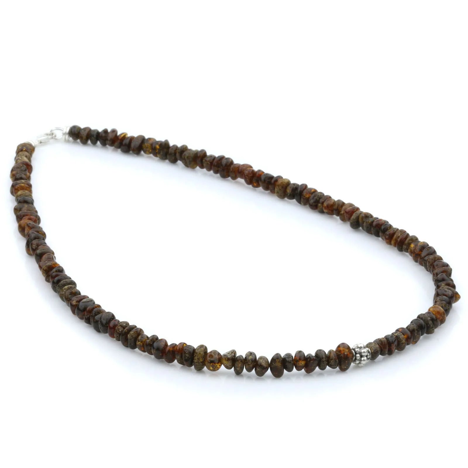 ADULT BALTIC AMBER 925 STERLING SILVER NECKLACE. SPT38