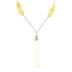 NATURAL BALTIC AMBER TASSEL NECKLACE. TASSEL12