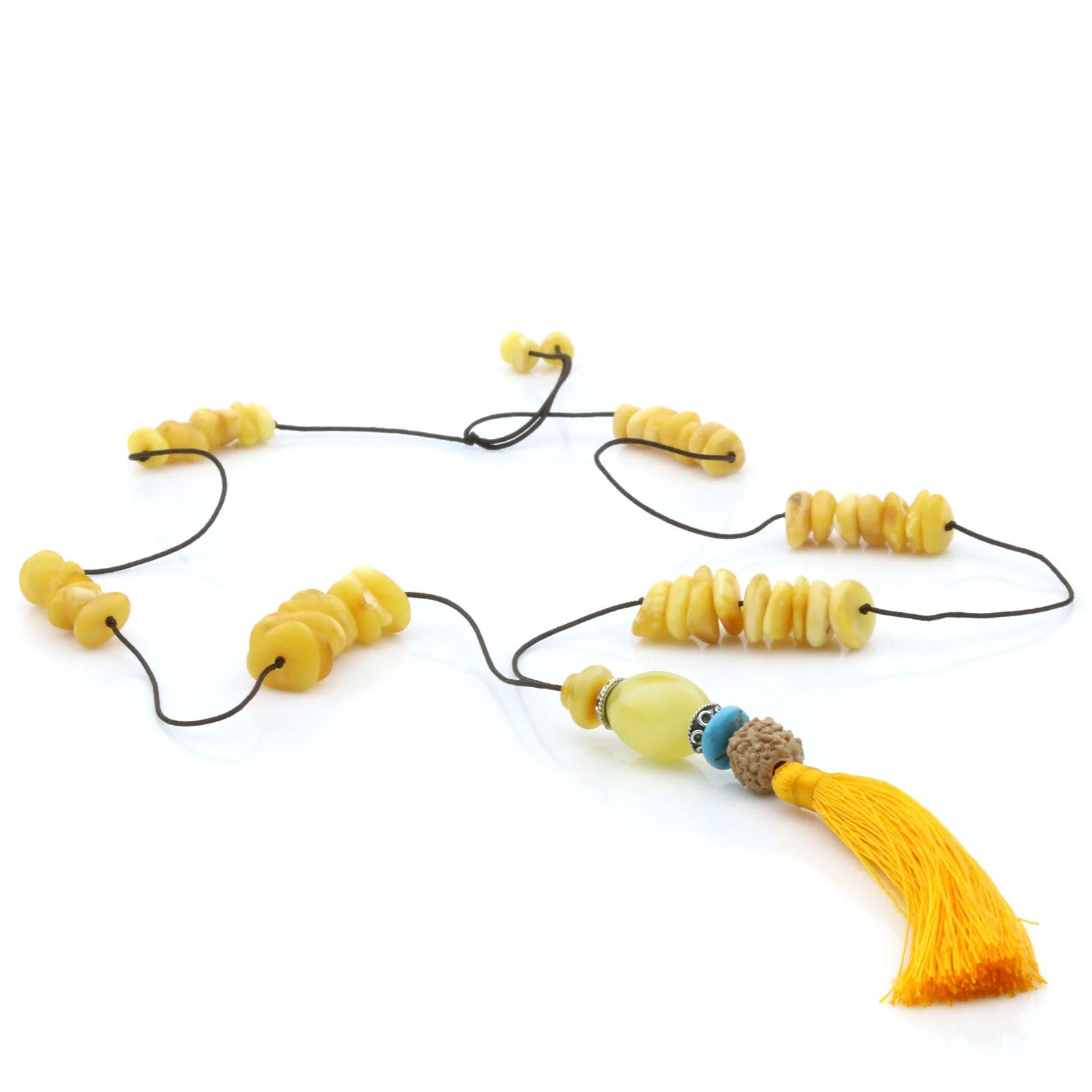 NATURAL BALTIC AMBER TASSEL NECKLACE. TASSEL03